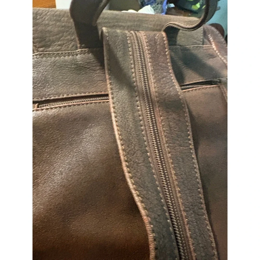 Choksey Group Brown Genuine Leather Convertible Backpack Sling Bag Made in India